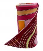 LONGCHAMPロンシャン）の古着「ロンシャン・リーグ シルクスカーフ90」｜オレンジ