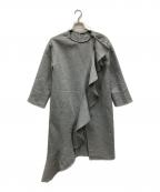 BIRTHDAY BASHバースデーバッシュ）の古着「アシンメトリーフリルコート」｜グレー