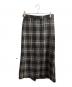 Yohji Yamamoto collections（ヨウジヤマモトコレクションズ）の古着「PLAID SERGE BACKSIDE SLIT SKIRT」｜ブラック×ホワイト