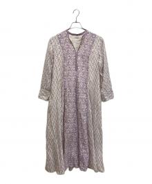 ne quittez pas（ヌキテパ）の古着「COTTON JQD COMBI DRESS」｜ラベンダー