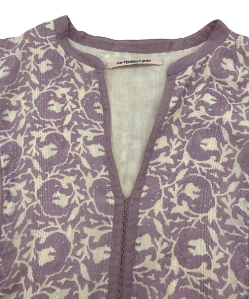 ne quittez pas（ヌキテパ）ne quittez pas (ヌキテパ) COTTON JQD COMBI DRESS ラベンダー サイズ:Ｓの古着・服飾アイテム