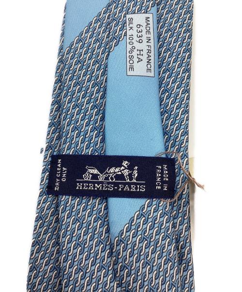 HERMES（エルメス）HERMES (エルメス) シルクツイル ネクタイ ブルー サイズ:-の古着・服飾アイテム