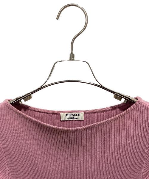 AURALEE（オーラリー）AURALEE (オーラリー) Ron Herman (ロンハーマン) 別注ボートネックプルオーバー ピンク サイズ:1の古着・服飾アイテム