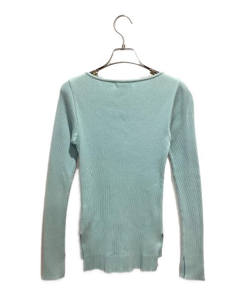 AURALEE（オーラリー）AURALEE (オーラリー) Ron Herman (ロンハーマン) 別注ボートネックリブニット ライトブルーの古着・服飾アイテム