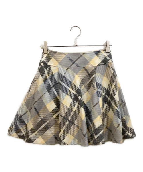 BLUE LABEL CRESTBRIDGE（ブルーレーベルクレストブリッジ）BLUE LABEL CRESTBRIDGE (ブルーレーベルクレストブリッジ) チェックミニスカート スカイブルー サイズ:38の古着・服飾アイテム