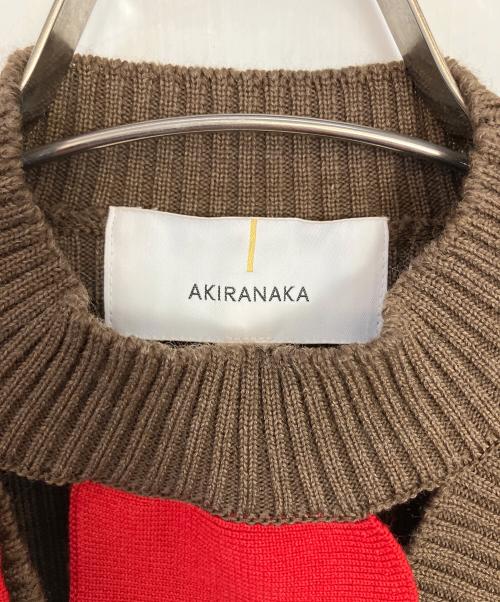 AKIRA NAKA（アキラナカ）AKIRA NAKA (アキラナカ) Adela asymmetry panel knit ブラウン サイズ:1の古着・服飾アイテム