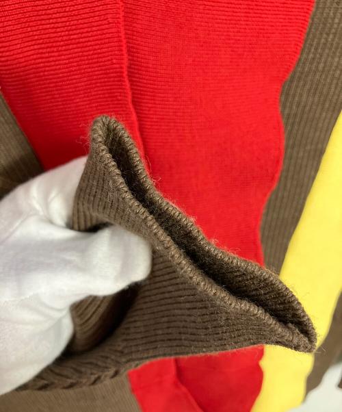 AKIRA NAKA（アキラナカ）AKIRA NAKA (アキラナカ) Adela asymmetry panel knit ブラウン サイズ:1の古着・服飾アイテム