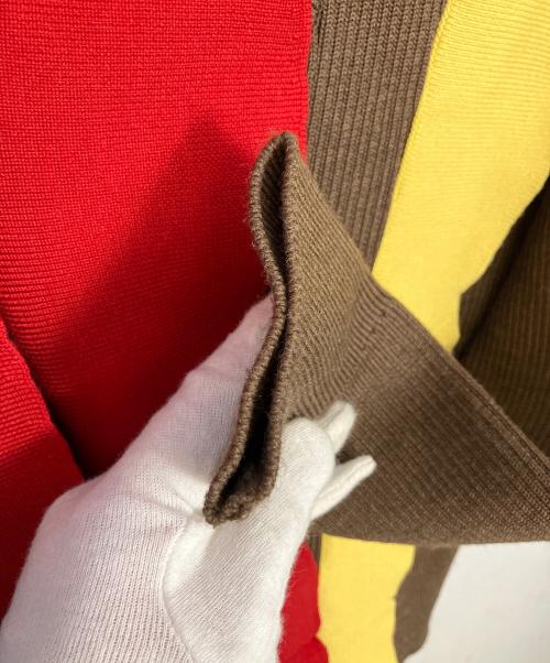 AKIRA NAKA（アキラナカ）AKIRA NAKA (アキラナカ) Adela asymmetry panel knit ブラウン サイズ:1の古着・服飾アイテム