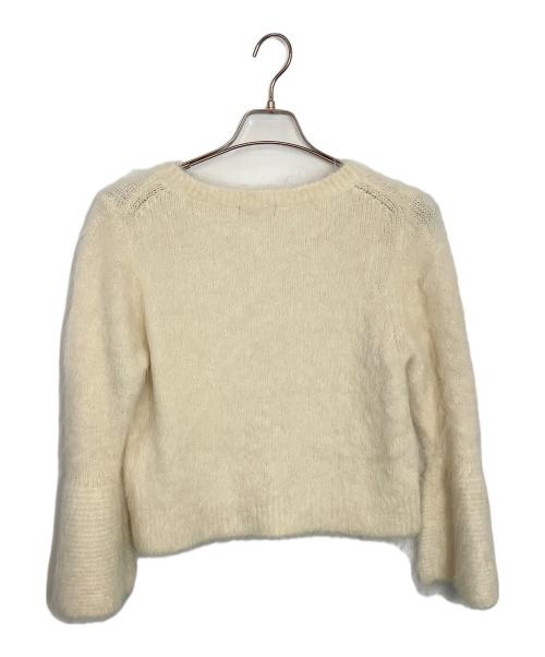 allureville（アルアバイル）allureville (アルアバイル) アルパカシャギーベルスリーブプルオーバー アイボリー サイズ:2 未使用品の古着・服飾アイテム