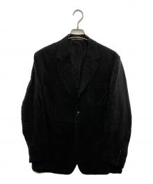 GIORGIO ARMANI（ジョルジョアルマーニ）の古着「シングルブレストジャケット キュプラ ジャカード」｜ブラック