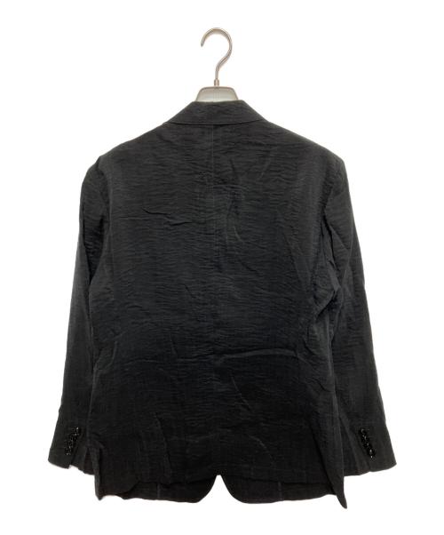 GIORGIO ARMANI（ジョルジョアルマーニ）GIORGIO ARMANI (ジョルジョアルマーニ) シングルブレストジャケット キュプラ ジャカード ブラック サイズ:50の古着・服飾アイテム