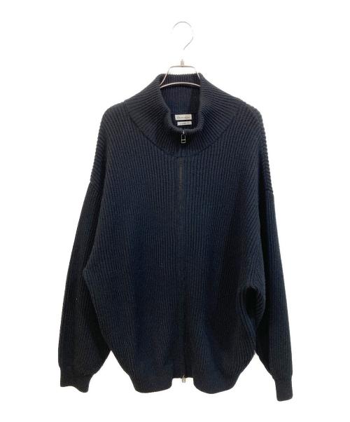 STEVEN ALAN（スティーブンアラン）STEVEN ALAN (スティーブンアラン) スーパージーロンラムズウール ドライバーズ ニット ブラック サイズ:Lの古着・服飾アイテム