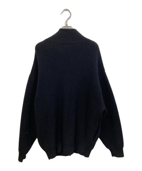 STEVEN ALAN（スティーブンアラン）STEVEN ALAN (スティーブンアラン) スーパージーロンラムズウール ドライバーズ ニット ブラック サイズ:Lの古着・服飾アイテム