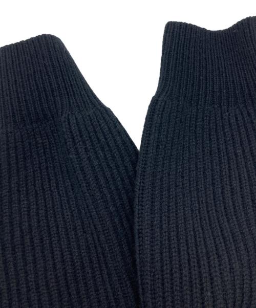 STEVEN ALAN（スティーブンアラン）STEVEN ALAN (スティーブンアラン) スーパージーロンラムズウール ドライバーズ ニット ブラック サイズ:Lの古着・服飾アイテム