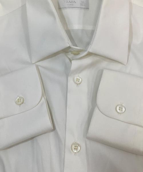 PRADA（プラダ）PRADA (プラダ) ストレッチポプリン シャツ ホワイト サイズ:38の古着・服飾アイテム