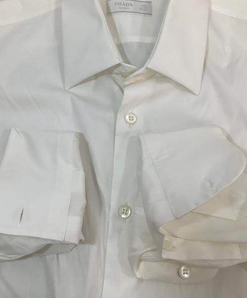 PRADA（プラダ）PRADA (プラダ) ストレッチポプリン シャツ ホワイト サイズ:38の古着・服飾アイテム