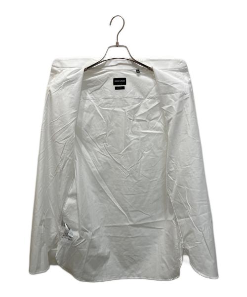 GIORGIO ARMANI（ジョルジョアルマーニ）GIORGIO ARMANI (ジョルジョアルマーニ) レギュラーフィット ラグジュアリーコットンシャツ ホワイト サイズ:40の古着・服飾アイテム