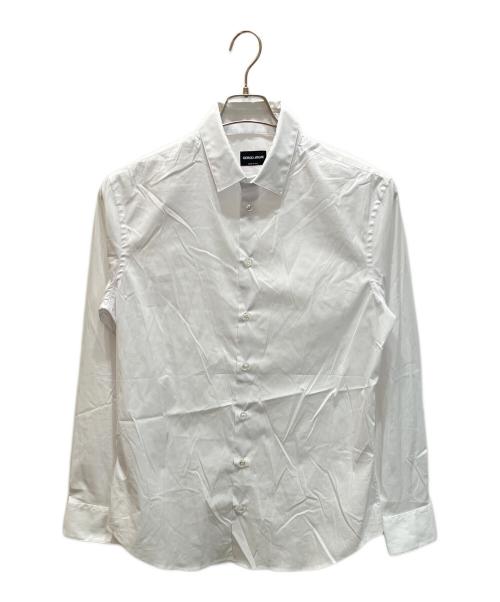 GIORGIO ARMANI（ジョルジョアルマーニ）GIORGIO ARMANI (ジョルジョアルマーニ) ストレッチファブリックシャツ カラーステイ付き ホワイト サイズ:40の古着・服飾アイテム