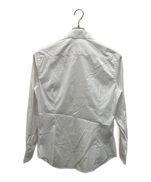 GIORGIO ARMANI（ジョルジョアルマーニ）GIORGIO ARMANI (ジョルジョアルマーニ) ストレッチファブリックシャツ カラーステイ付き ホワイト サイズ:40の古着・服飾アイテム