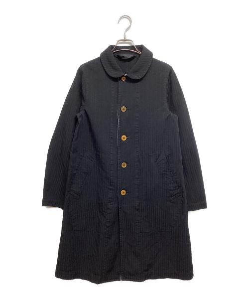 COMME des GARCONS COMME des GARCONS（コムデギャルソン コムデギャルソン）COMME des GARCONS COMME des GARCONS (コムデギャルソン コムデギャルソン) ポリ縮絨 ラウンドカラー コート ブラック サイズ:Sの古着・服飾アイテム