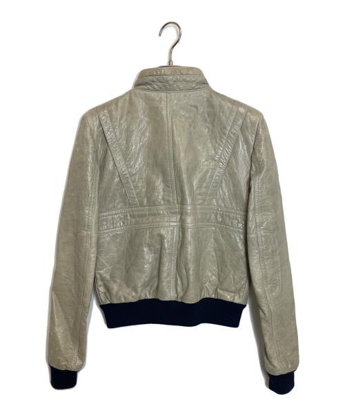 BALENCIAGA（バレンシアガ）BALENCIAGA (バレンシアガ) ゴートレザージャケット ライトグレー サイズ:38の古着・服飾アイテム
