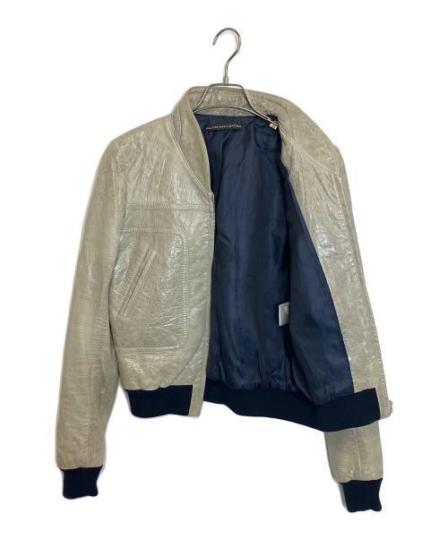 BALENCIAGA（バレンシアガ）BALENCIAGA (バレンシアガ) ゴートレザージャケット ライトグレー サイズ:38の古着・服飾アイテム
