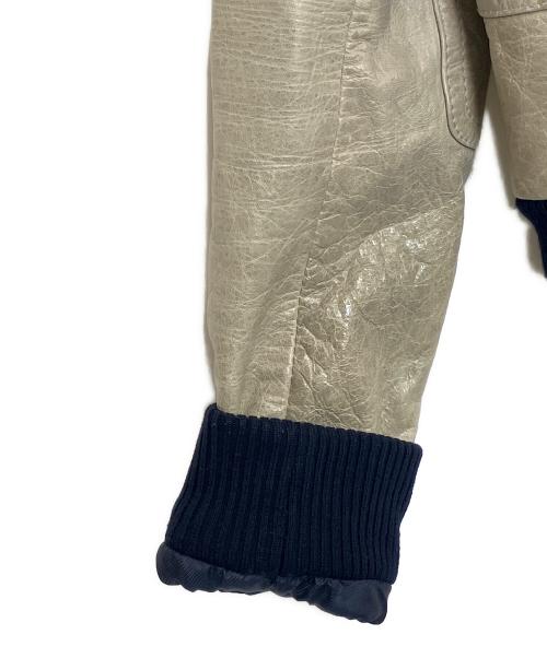 BALENCIAGA（バレンシアガ）BALENCIAGA (バレンシアガ) ゴートレザージャケット ライトグレー サイズ:38の古着・服飾アイテム
