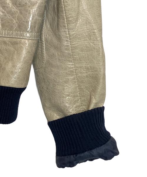 BALENCIAGA（バレンシアガ）BALENCIAGA (バレンシアガ) ゴートレザージャケット ライトグレー サイズ:38の古着・服飾アイテム