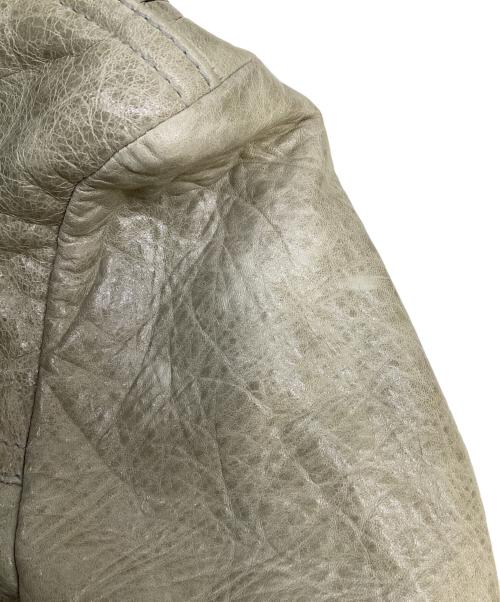 BALENCIAGA（バレンシアガ）BALENCIAGA (バレンシアガ) ゴートレザージャケット ライトグレー サイズ:38の古着・服飾アイテム