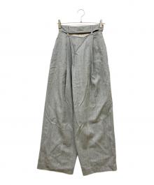 PRANK PROJECT（プランクプロジェクト）の古着「Moon Slit Asymmetry Tack Pants」｜グレー