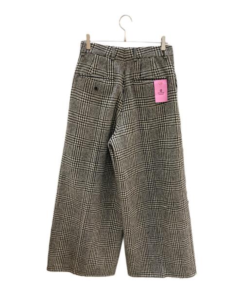 ANREALAGE HOMME（アンリアレイジオム）ANREALAGE HOMME (アンリアレイジオム) タックワイドパンツ ブラック×ホワイト サイズ:48の古着・服飾アイテム