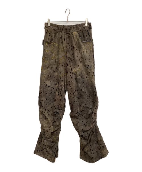 SYUMAN.（シュウマン）SYUMAN. (シュウマン) Sloppy gather trousers ブラウン サイズ:SIZE1の古着・服飾アイテム