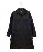 GROUND Yグラウンドワイ）の古着「ウールコート」｜ブラック×ネイビー