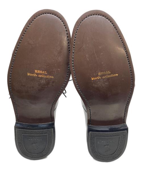 REGAL（リーガル）REGAL (リーガル) パンチドキャップトゥレザーシューズ ブラック サイズ:SIZE 26.5cmの古着・服飾アイテム