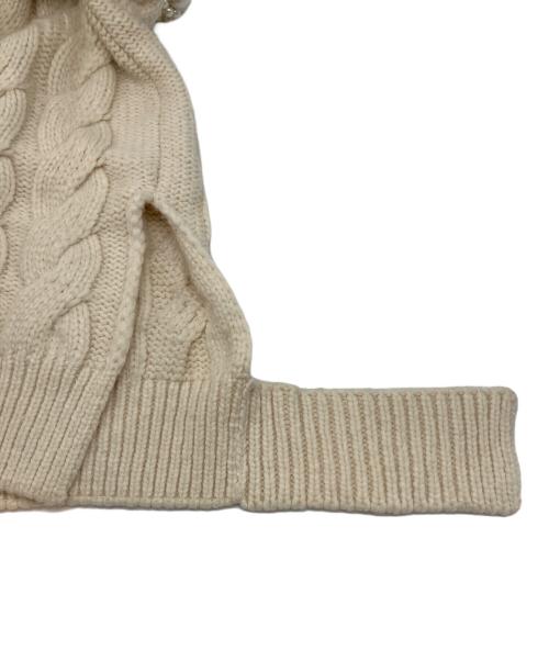 Simone Rocha（シモーネ ロシャ）Simone Rocha (シモーネ ロシャ) パール装飾ケーブルニット アイボリー サイズ:XSの古着・服飾アイテム