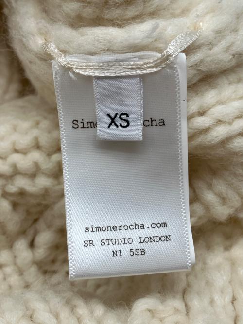 Simone Rocha（シモーネ ロシャ）Simone Rocha (シモーネ ロシャ) パール装飾ケーブルニット アイボリー サイズ:XSの古着・服飾アイテム