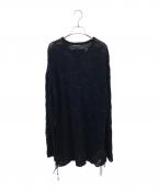 MM6 Maison Margielaエムエムシックスメゾンマルジェラ）の古着「モヘヤ混シアーニット」｜ブラック