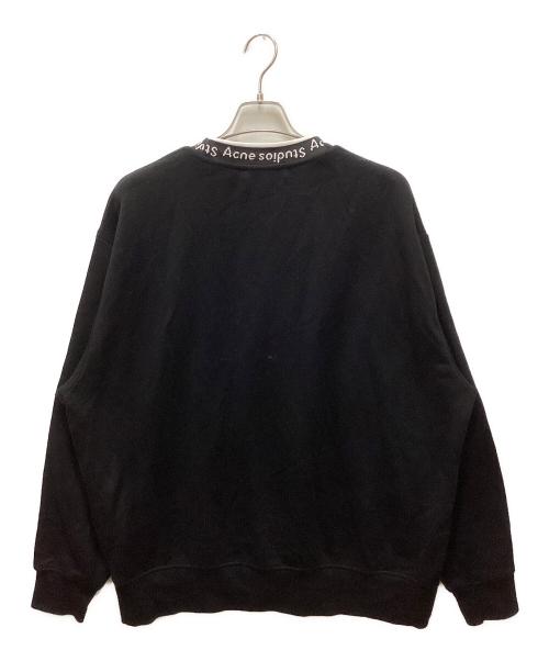 Acne studios（アクネ ストゥディオス）Acne studios (アクネ ストゥディオス) FULTON LOGO RIB SWEATSHIRT ブラック サイズ:Lの古着・服飾アイテム