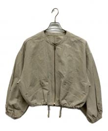 Noble（ノーブル）の古着「リネン ダンガリーワッシャー クルーネック ブルゾン」｜ベージュ