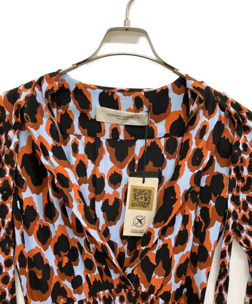 GOLDEN GOOSE（ゴールデングース）GOLDEN GOOSE (ゴールデングース) ボウタイワンピース ブラウン×ライトブルー サイズ:SIZE38の古着・服飾アイテム