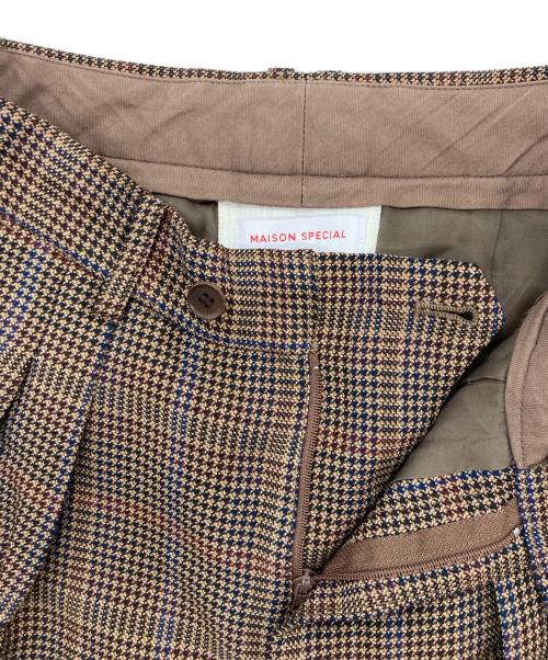 MAISON SPECIAL（メゾンスペシャル）MAISON SPECIAL (メゾンスペシャル) タックパンツ ブラウン サイズ:SIZE 36の古着・服飾アイテム