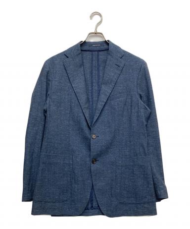 【中古】タリアトーレ TAGLIATORE TAKブルゾン ネイビー48 中古・古着通販】TAGLIATORE (タリアトーレ) ウールコットンリネン 2B