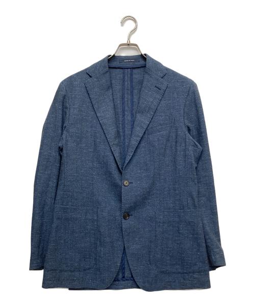 TAGLIATORE（タリアトーレ）TAGLIATORE (タリアトーレ) ウールコットンリネン 2Bジャケット ネイビー サイズ:48の古着・服飾アイテム