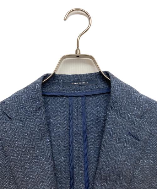 TAGLIATORE（タリアトーレ）TAGLIATORE (タリアトーレ) ウールコットンリネン 2Bジャケット ネイビー サイズ:48の古着・服飾アイテム