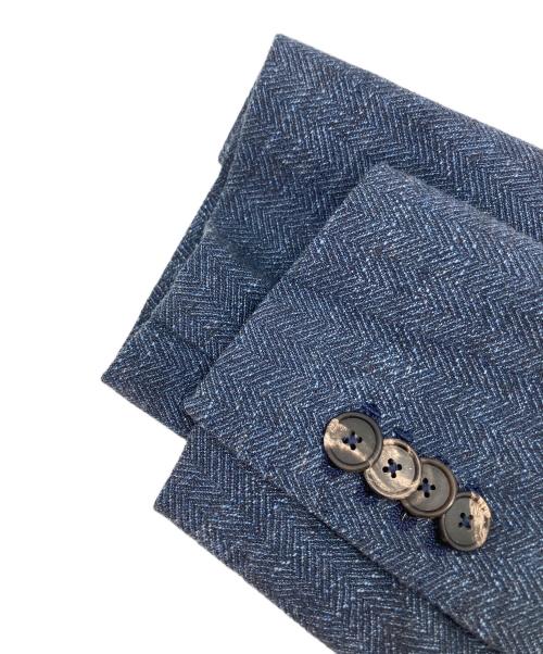 TAGLIATORE（タリアトーレ）TAGLIATORE (タリアトーレ) ウールコットンリネン 2Bジャケット ネイビー サイズ:48の古着・服飾アイテム