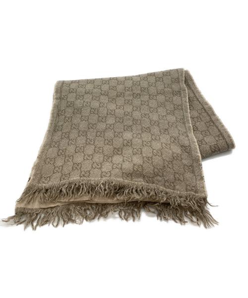 GUCCI（グッチ）GUCCI (グッチ) GGジャガードウールマフラー ベージュの古着・服飾アイテム