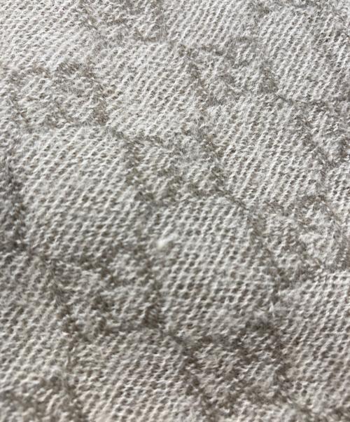 GUCCI（グッチ）GUCCI (グッチ) GGジャガードウールマフラー ベージュの古着・服飾アイテム