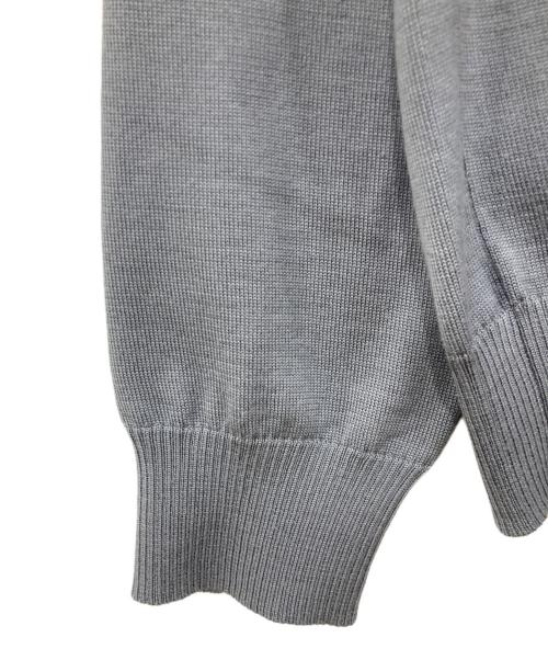 LANVIN（ランバン）LANVIN (ランバン) Vネックニット グレー×ブラウン サイズ:XSサイズの古着・服飾アイテム