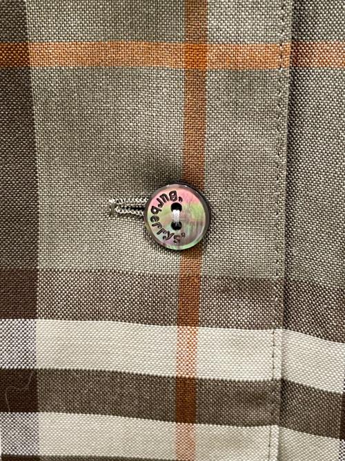 Burberry's（バーバリーズ）Burberry's (バーバリーズ) ノバチェックオープンカラーシャツ グレー サイズ:9Rの古着・服飾アイテム