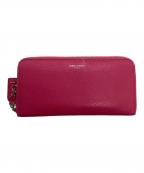 Saint Laurent Parisサンローランパリ）の古着「ラウンドファスナー長財布」｜ピンク